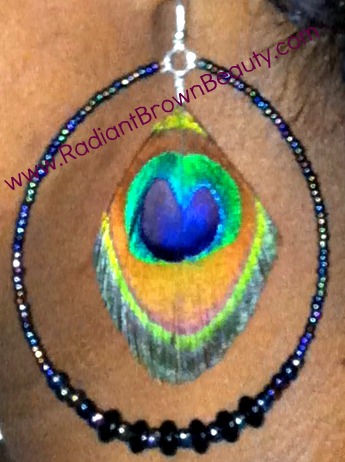 beautiful peacock ear rings