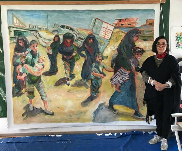 Did Gabriella just step out of her own painting?