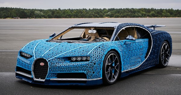 The Lego Bugatti Chiron Goes 18 MPH (and Is Made of Lego*)