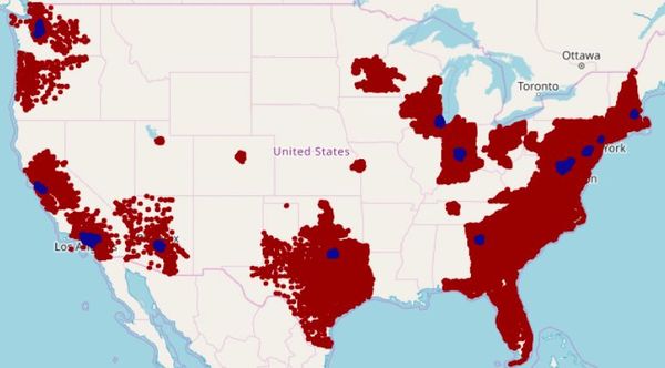 Amazon can already ship to 72% of US population within a day, this map shows