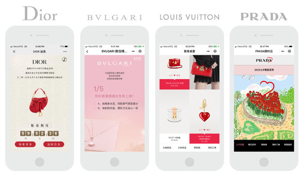 WeChat has mini luxury sales, which are growing