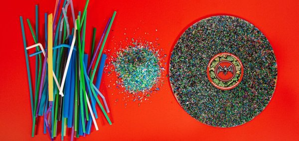 Bacardi upcycles plastic straws by turning them into vinyl records 