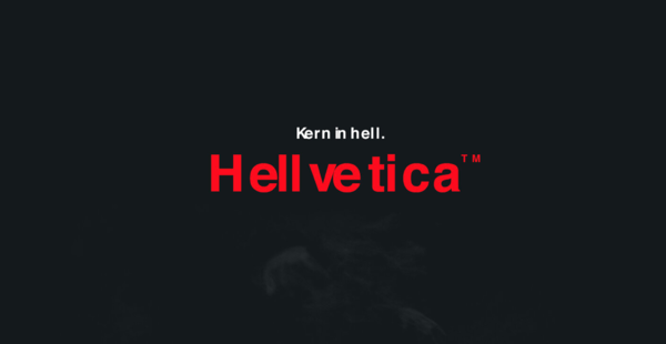Hellvetica.ttf | Kern in hell
