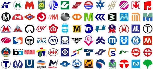 Alle logo's van metro's wereldwijd