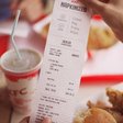 KFC turned its receipts and menus into napkins so customers can eat with their hands more easily