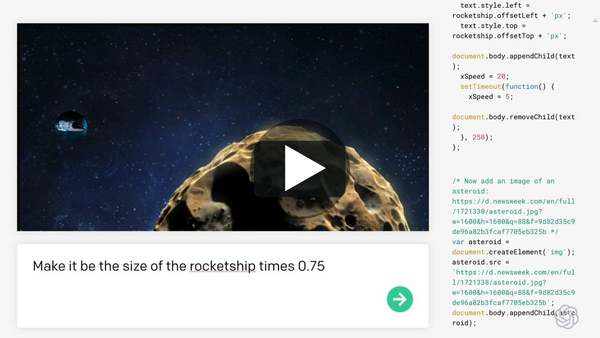                                     Creating a Space Game with OpenAI Codex