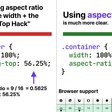 CSS aspect-ratio is now supported cross-browser!