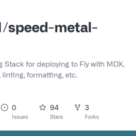 GitHub - Girish21/speed-metal-stack: The Remix Blog Stack for deploying to Fly with MDX, SQLite, testing, linting, formatting, etc.