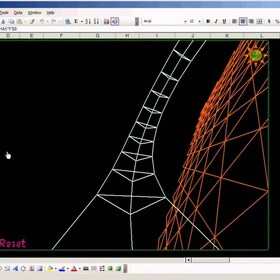 A 3D Animated Roller Coaster Model in Excel