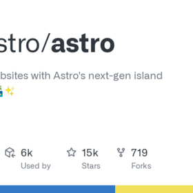 GitHub - withastro/astro: Build faster websites with Astro's next-gen island architecture 🏝✨