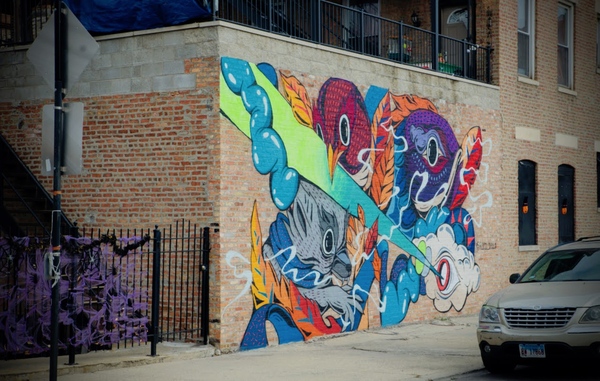 Rodrigo Oñate — who works under the name Rocodrilo — completed this mural at 21st Street and Ashland Avenue in Pilsen in 2020. | Provided