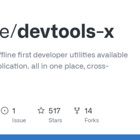 GitHub - fosslife/devtools-x: Collection of offline first developer utilities available as desktop application. all in one place, cross-platform!