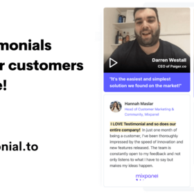 Testimonial - Collect and embed testimonials in minutes