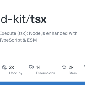 GitHub - esbuild-kit/tsx: ⚡️ TypeScript Execute (tsx): Node.js enhanced with esbuild to run TypeScript & ESM