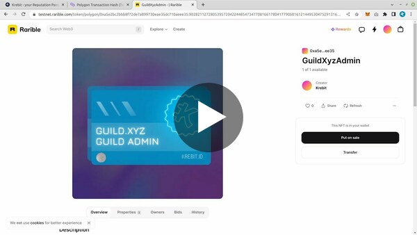 Minting Guild.xyz Roles as Krebit credentials