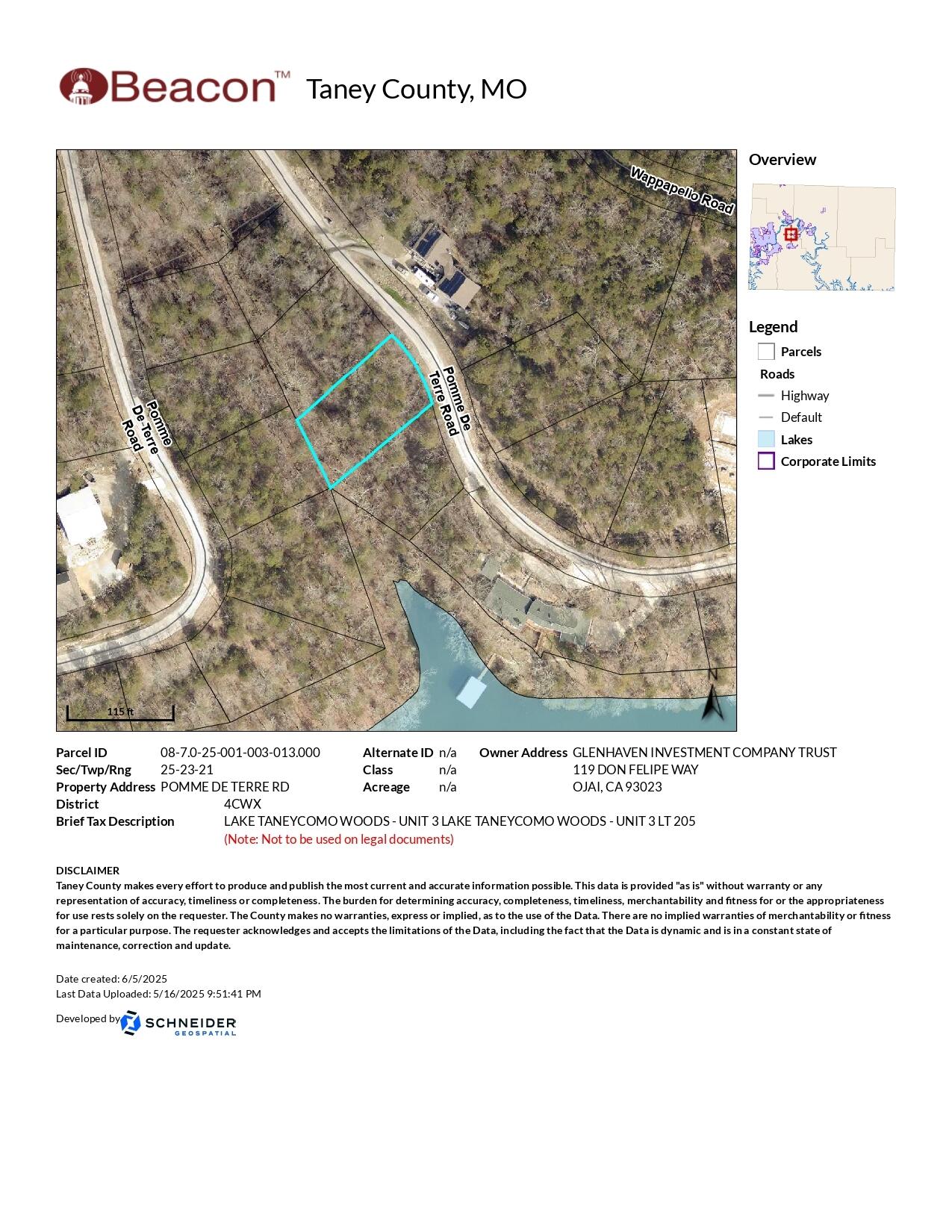 Photo of Lot 205 Lake Taneycomo Woods Branson MO 65616