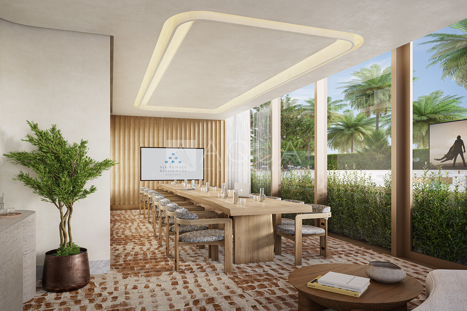 Panoramic Palm Blue Waters Skyline View 