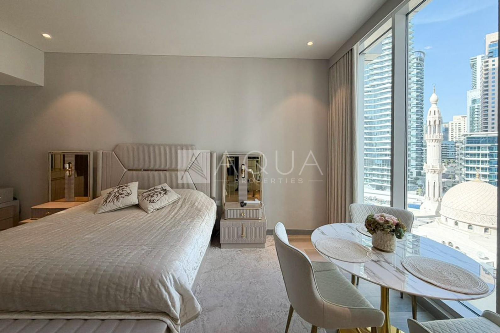 Fully Furnished | Partial Marina View |  Mid Floor 