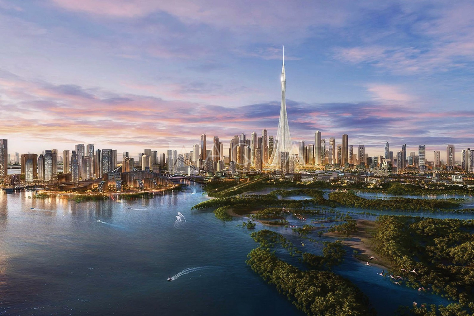 3BR+Maid | High Floor Corner | Burj & Lagoon Views