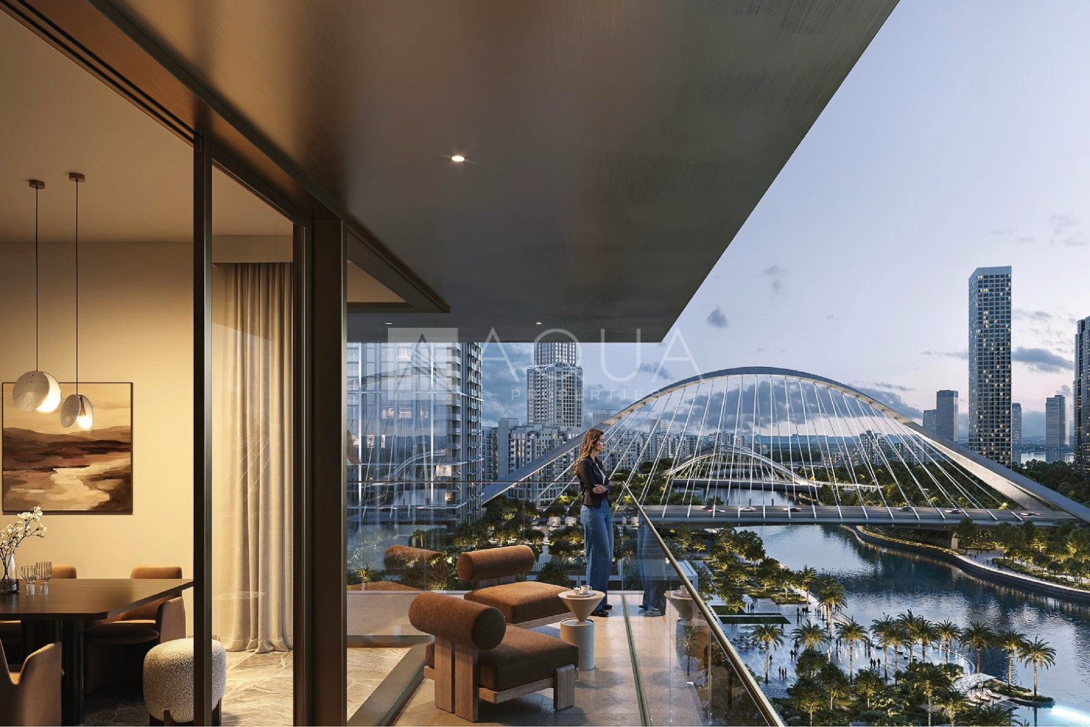 3BR+Maid | High Floor Corner | Burj & Lagoon Views