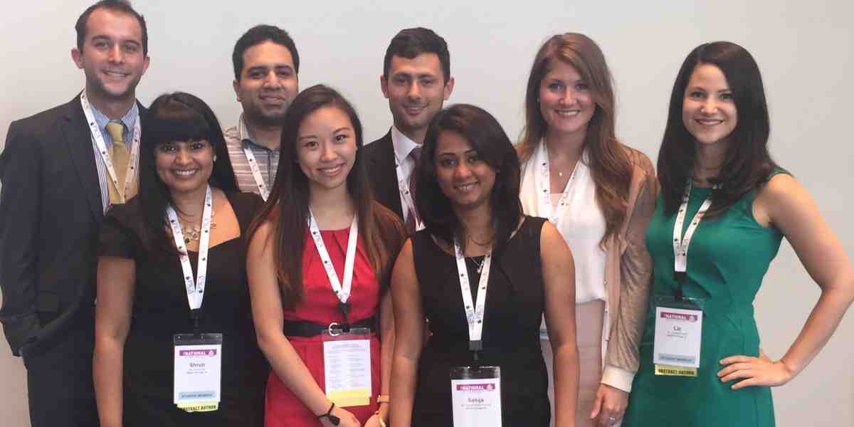 Scholl College students who participated in the APMA 2016 Annual Scientific Meeting include, back row, from left: Brian Farrell, Panah Nabili, James Steriovski, Rachelle Randall, Elizabeth Litoff; and front row, from left: Shruti Dosi, Shirley Chen, Saluja Mahabamunuge.