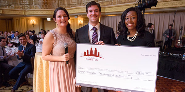 From left: Katie Landry, SCPM '18; Michael Reynolds, CMS '18; and Crystal Forman, CMS '18