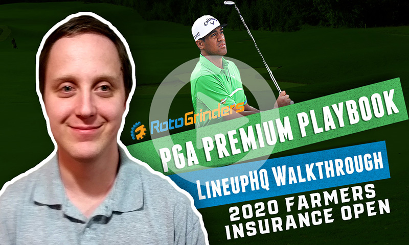 PGA LineupHQ Walkthrough: 2020 Farmers Insurance Open