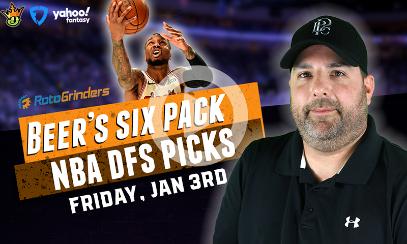 DraftKings, FanDuel and Yahoo NBA Six-Pack: Friday, January 3rd