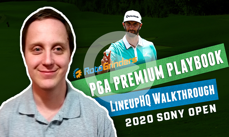 PGA LineupHQ Walkthrough: 2020 Sony Open In Hawaii