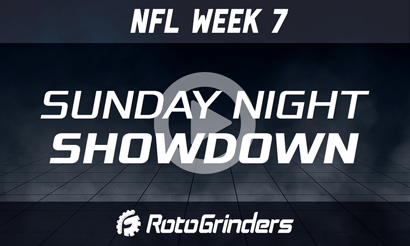 NFL Week 7 Sunday Night Showdown Lineup Builder