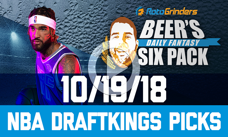 DraftKings NBA Six-Pack: Friday, October 19th