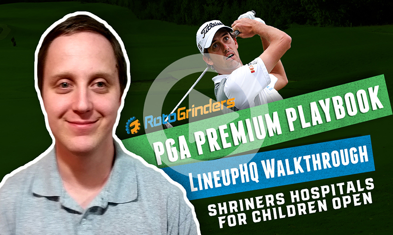 PGA LineupHQ Walkthrough: 2019 Shriners Hospitals for Children Open
