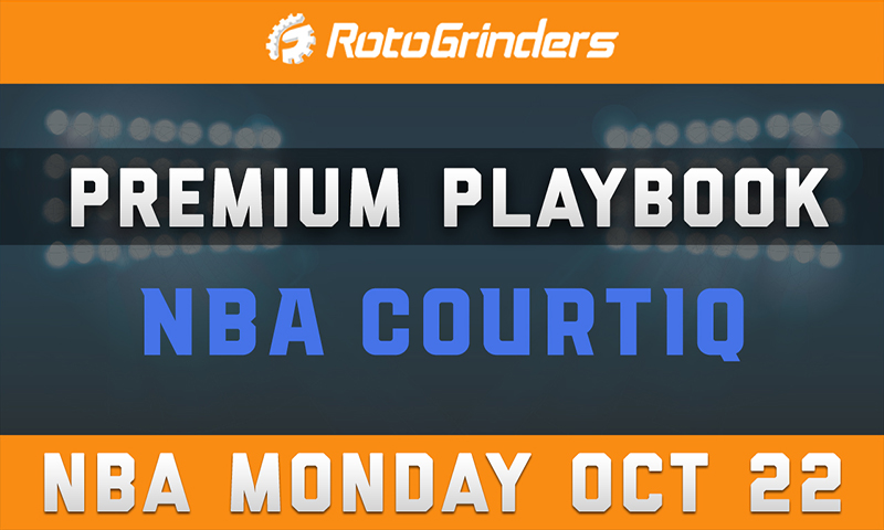 MrTuttle's Premium Playbook - CourtIQ: Monday, October 22nd