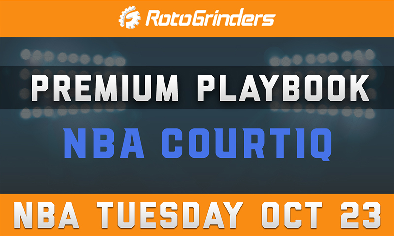 MrTuttle's Premium Playbook - CourtIQ: Tuesday, October 23rd
