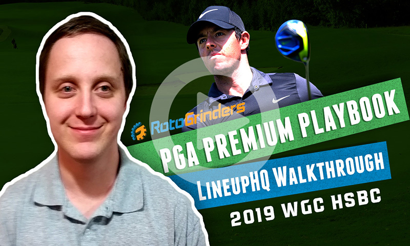 PGA LineupHQ Walkthrough: 2019 WGC HSBC