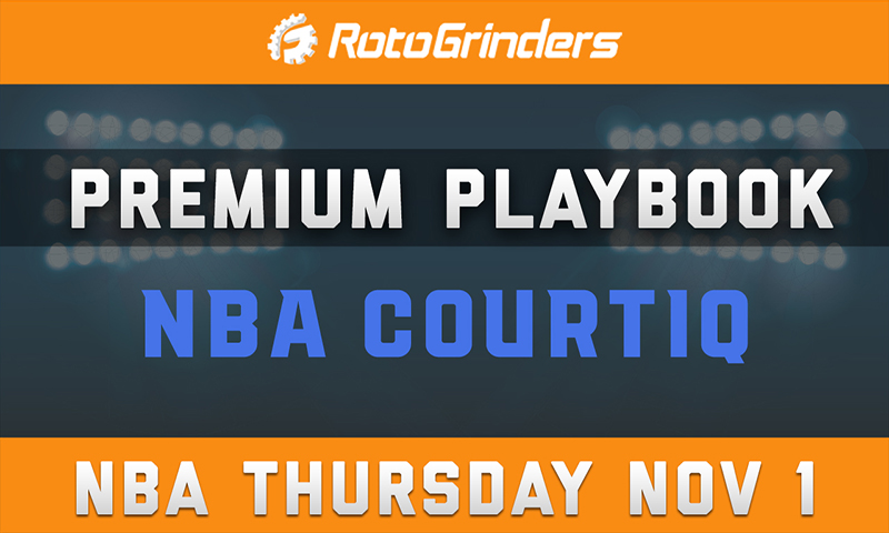 MrTuttle's Premium Playbook - CourtIQ: Thursday, November 1st
