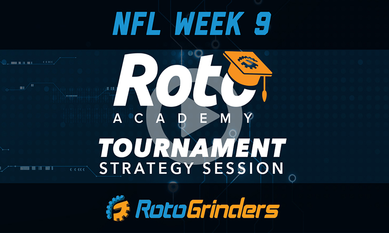 NFL Week 9 RotoAcademy: Top GPP Lineup Constructions