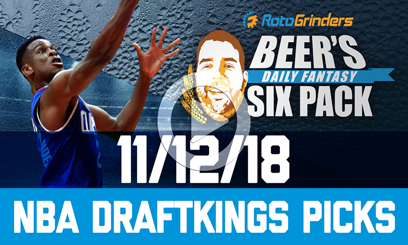DraftKings NBA Six-Pack: Monday, November 12th