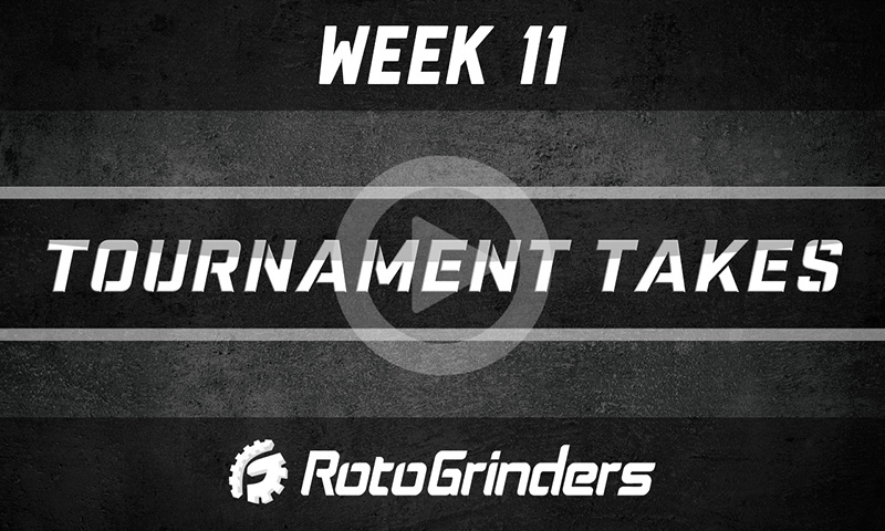 Week 11: 2019 NFL Daily Fantasy Tournament Takes Podcast
