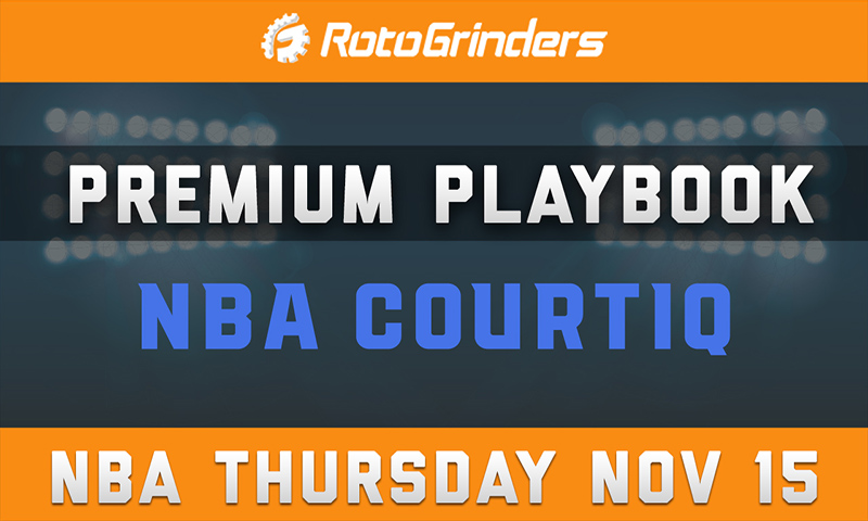 MrTuttle's Premium Playbook - CourtIQ: Thursday, November 15th