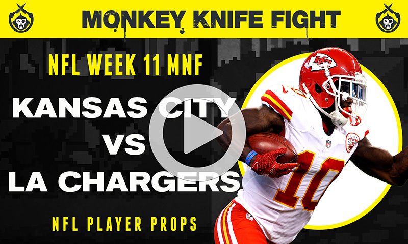 NFL Player Props - Monkey Knife Fight: Week 11 Monday Night Football