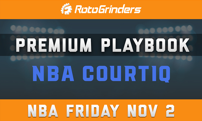 MrTuttle's Premium Playbook - CourtIQ: Friday, November 2nd