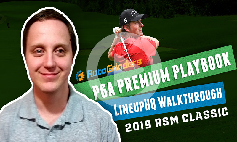 PGA LineupHQ Walkthrough: 2019 RSM Classic