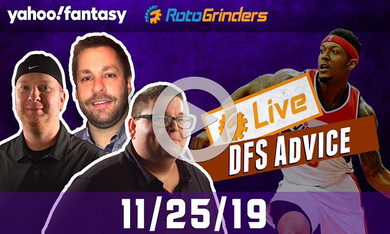 NBA GrindersLive - DFS Strategy for 11/25/19 sponsored by Yahoo