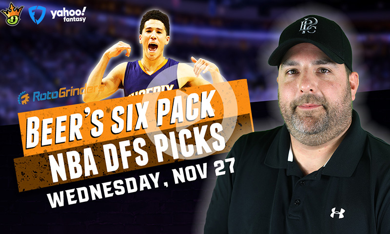 DraftKings, FanDuel and Yahoo NBA Six-Pack: Wednesday, November 27th
