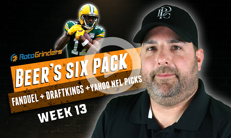 DraftKings, FanDuel and Yahoo NFL Six-Pack: Week 13