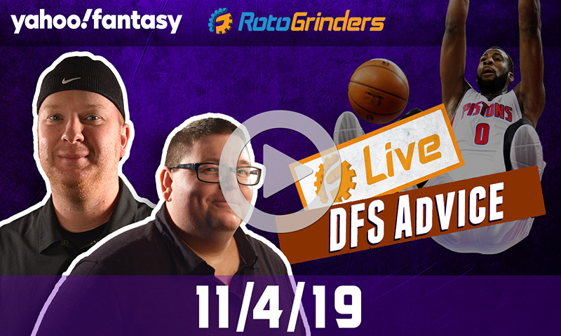NBA GrindersLive - DFS Strategy for 11/4/19 sponsored by Yahoo