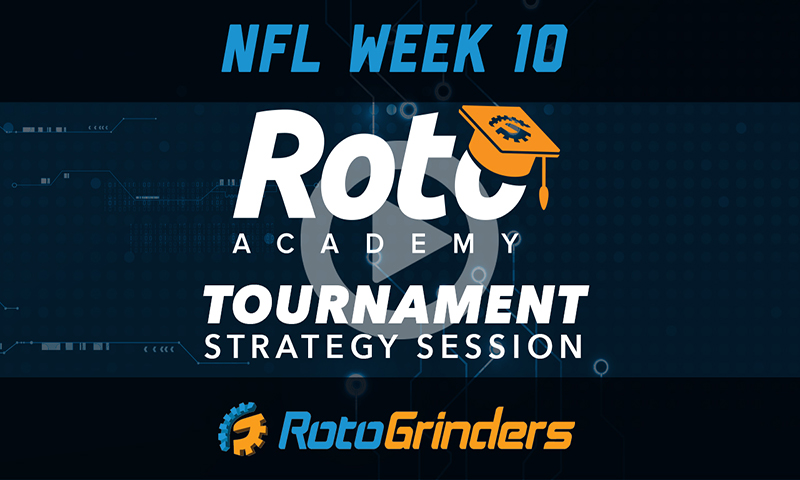 NFL Week 10 RotoAcademy: Top GPP Lineup Constructions