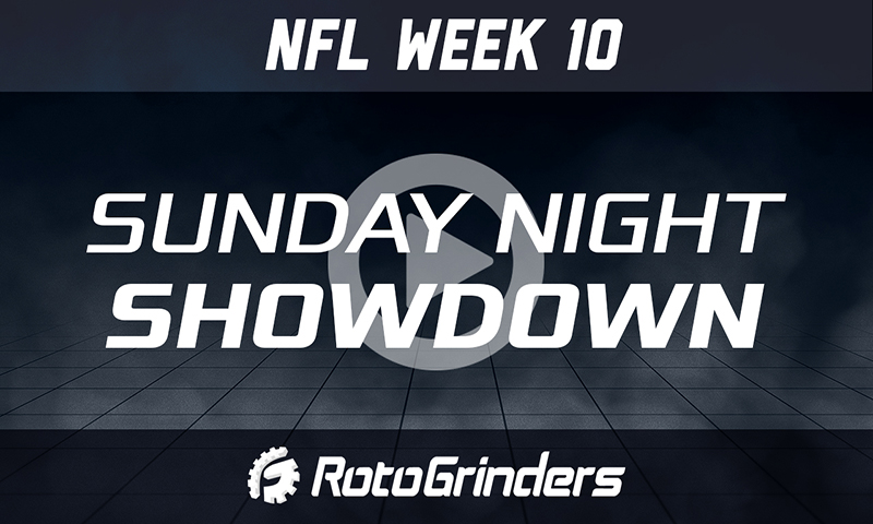 NFL Week 10 Sunday Night Showdown Lineup Builder