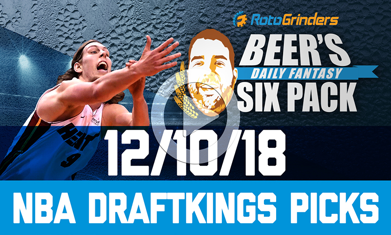 DraftKings NBA Six-Pack: Monday, December 10th